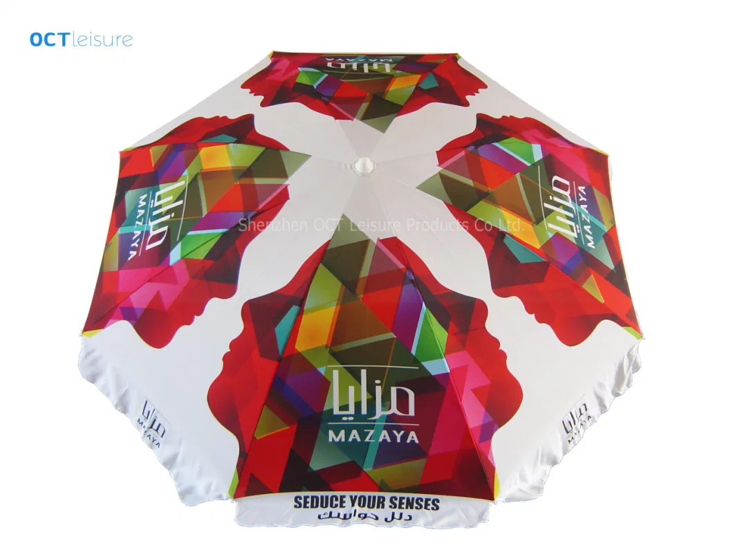 Quality Promotional Outdoor Sun Umbrella Parasol Beach Umbrella with Customized Design (OCT-BUAD28)